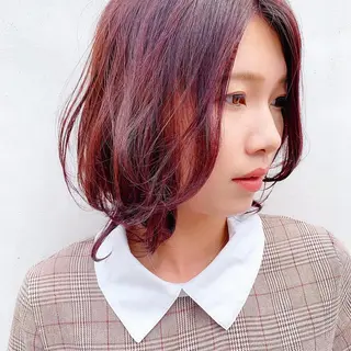ミディアム カラー 中川 竜誠のヘアスタイル