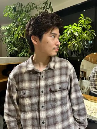 パーマ メンズ 和田 あおいのヘアスタイル
