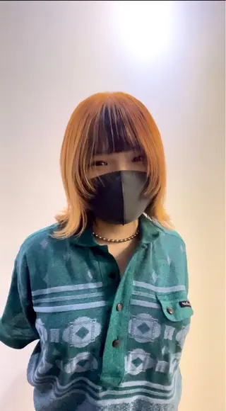 ミディアム カラー Libre 西野圭一のヘアスタイル