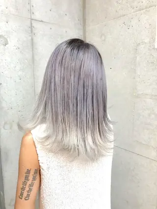 セミロング カラー 湘南台ORCO 店長 ✨RYUのヘアスタイル