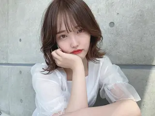 ミディアム カラー パーマ ヘアアレンジ メンズ キッズ ネイル マツエク・マツパ 韓国/トレンド レイヤー【101】のヘアスタイル