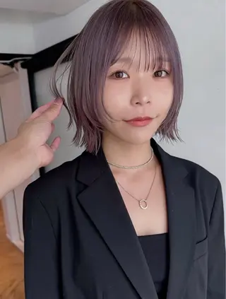 ショート 似合わせレイヤー ＆縮毛矯正のヘアスタイル