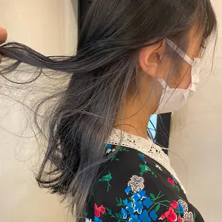 セミロング 新宿/顔周りカット +レイヤー＝しずく♩のヘアスタイル