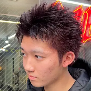 ショート カラー メンズ カラー特化/海外系/ ハイライト/豊閃のヘアスタイル