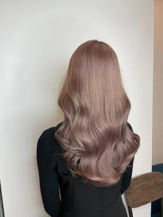 ロング カラー パーマ ヘアアレンジ N° +aero 横浜のヘアスタイル