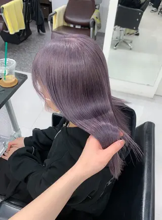 セミロング カラー ✨レイヤーカット 海外ヘア/原宿✨のヘアスタイル