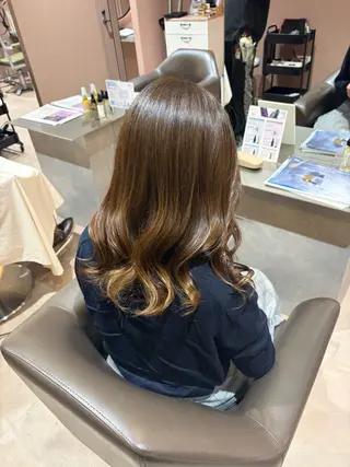 ロング カラー 竹田 こころのヘアスタイル