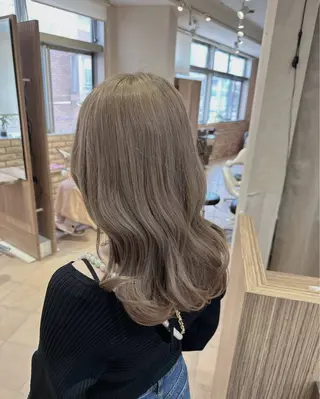 セミロング カラー ヘアアレンジ ダブルカラー｜ なおき｜池袋美容師のヘアスタイル