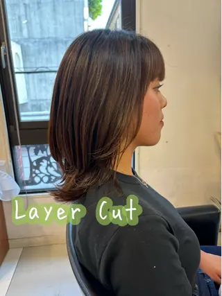 ミディアム 五十嵐 未悠のヘアスタイル