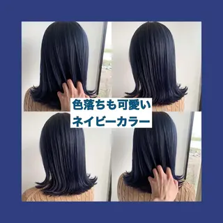 セミロング カラー ✨艶ブリーチカラー ✨四ノ宮裕己のヘアスタイル