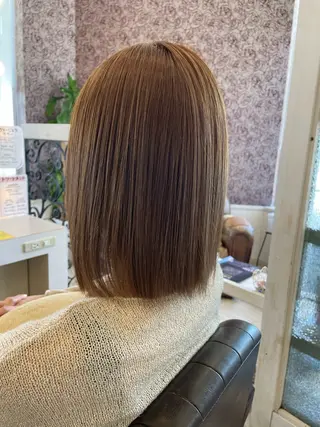セミロング カラー 東恩納 誠のヘアスタイル