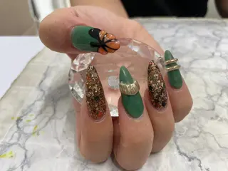 ロング アクア ライズのネイルデザイン
