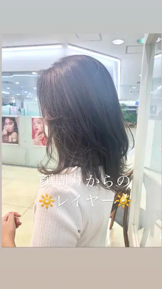 ミディアム カラー 似合わせカラー/艶 髪質改善/ヨシザキのヘアスタイル