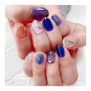 ミディアム ネイル 🐾enen style 🐾のネイルデザイン