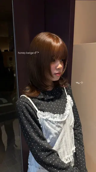 カラー YOKE 桃山台 SAKI♩ ܸのヘアスタイル