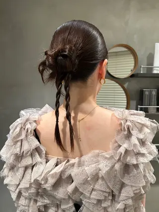 セミロング ヘアアレンジ デザイン/アレンジ ❤︎イシイレイのヘアスタイル