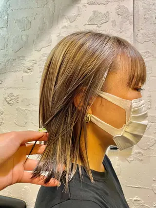 ミディアム カラー ヘアアレンジ 🎀レイヤー 透明感 カラーyuuri🎀のヘアスタイル