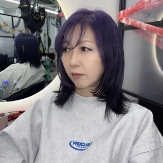 セミロング カラー Ren. 🦋デザインカラーのヘアスタイル