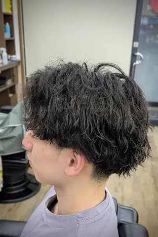 ショート パーマ 理容プラージュ燕三条 福井のヘアスタイル