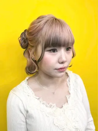 ミディアム ヘアアレンジ 新宿｜ヘアセット専門 ｜aira*｡ﾟのヘアスタイル