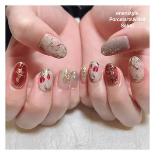 ミディアム ネイル 🐾enen style 🐾のネイルデザイン