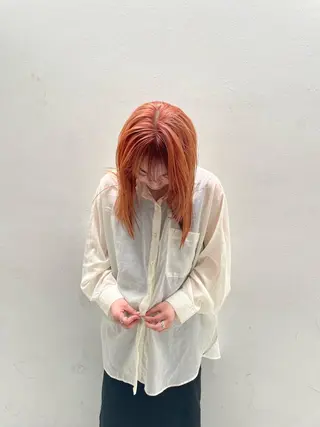 セミロング 🌹ハッシュカット、 レイヤー韓国ヘア🌹のヘアスタイル