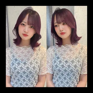 ミディアム カラー mai / linoah˚✧のヘアスタイル