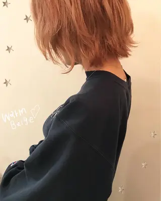 ミディアム カラー 市川 千夏のヘアスタイル
