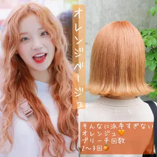 ミディアム カラー ヘアアレンジ 韓国レイヤーカット/ 儚げカラーチナツのヘアスタイル