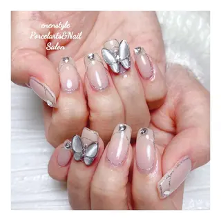 ミディアム ネイル 🐾enen style 🐾のネイルデザイン