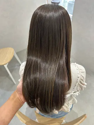 セミロング mao🌼 bob オリーブカラー🌿のヘアスタイル