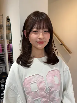 ロング 橘　愛佳/暖色系 レイヤーカットのヘアスタイル