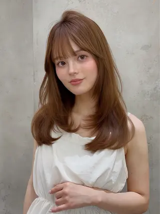 ミディアム カラー ヘアアレンジ 【博多髪質改善】 吉村 清志のヘアスタイル