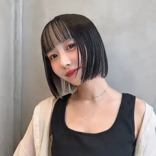 ミディアム カラー 🩷小川大輔🩷 店長/ボブ/インナーのヘアスタイル