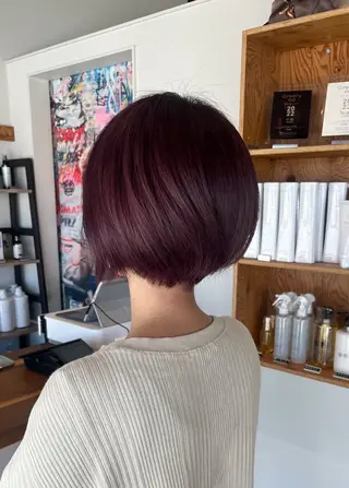 カラー 透明感カラー 結羽愛のヘアスタイル