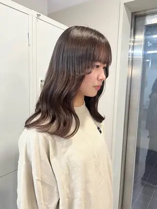 セミロング 🫧透明感カラー🫧 大橋美優のヘアスタイル