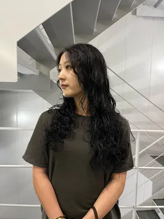 ロング カラー 田中 蘭菜のヘアスタイル