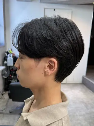 ショート パーマ メンズ 曲がる縮毛矯正 新宿メンズパーマ特化のヘアスタイル