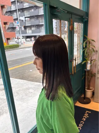 ミディアム カラー 🌱なゆみ🌱透明感 /ナチュラル/高宮のヘアスタイル