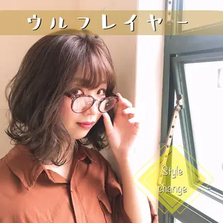 ミディアム 澤田 彩香のヘアスタイル