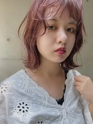 ミディアム カラー パーマ ヘアアレンジ キッズ ネイル マツエク・マツパ 🫧umu.🫧韓国 /レイヤーカットのヘアスタイル
