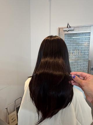 ロング 阿部 智子のヘアスタイル
