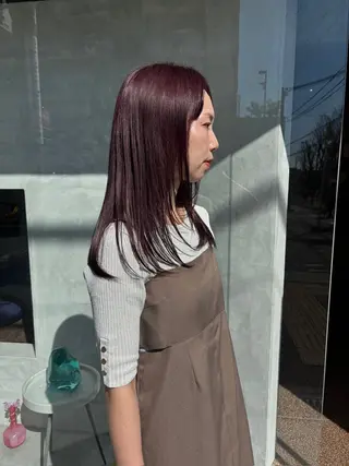 ミディアム カラー 都築 未来のヘアスタイル