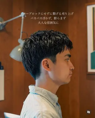 パーマ メンズ メンズショート タチカワユウキのヘアスタイル