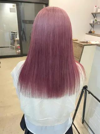 セミロング カラー レイヤーカット ベージュカラー/小島のヘアスタイル