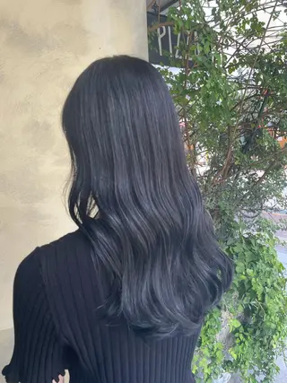 ロング カラー ヘアアレンジ なぽ ❤︎長さだし / 韓国nailのネイルデザイン
