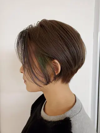ショート カラー ヘアアレンジ 大人可愛いをご提案✨ 宮崎　雅美のヘアスタイル