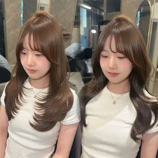 ロング caho/大阪梅田 韓国ヘア♡のヘアスタイル