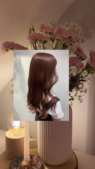 ロング カラー ヘアアレンジ まつしま にこのヘアスタイル