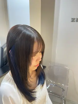 ロング カラー め みのヘアスタイル